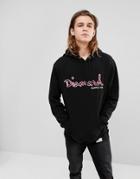 Diamond Supply Hoodie With Neon Script Logo - Black
