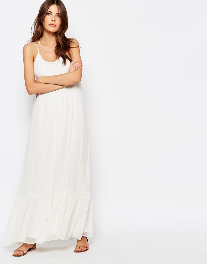 Vila Volumious Maxi Dress - Pristine