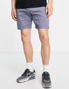 Bershka Textured Jersey Shorts In Navy