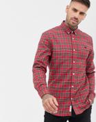 River Island Plaid Shirt In Red Check