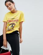 Missguided City Virginia Rodeo T-shirt - Yellow