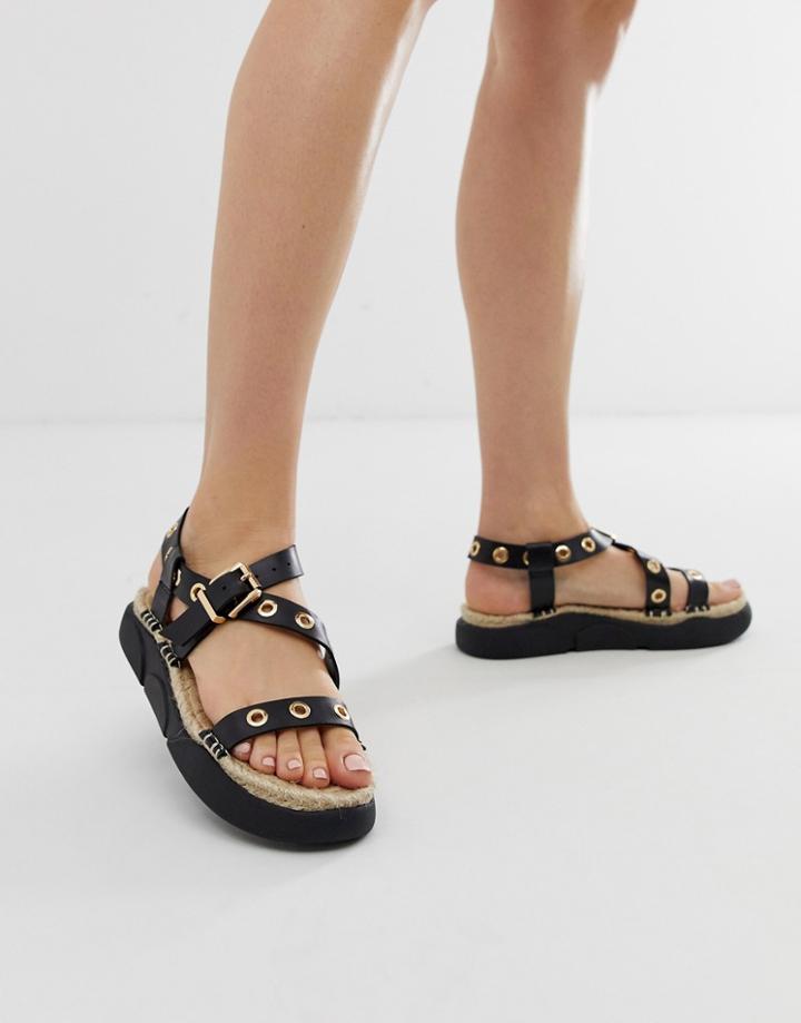 Asos Design Jame Chunky Sporty Espadrilles - Black