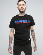 Penfield Montoya T-shirt 80s Logo Plastisol In Black - Black