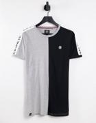 Le Breve Lounge Joker T-shirt In Gray Heather And Black - Part Of A Set