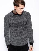 Asos Twisted Yarn Sweater - Black