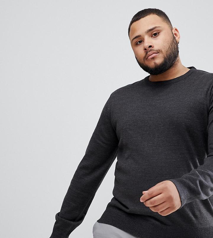 Brave Soul Plus Basic Knit Sweater - Black