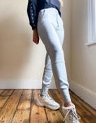 Bershka Knitted Sweatpants In Gray-grey
