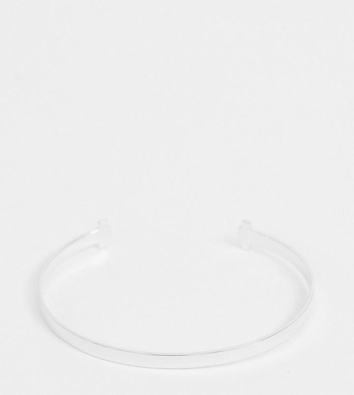 Astrid & Miyu Sterling Silver Slim Bangle Layering Bracelet