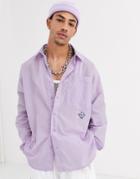 Jaded London Long Sleeve Shirt In Purple - Purple