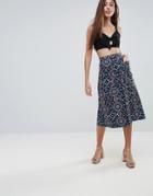 Closet Mosaic Print Large Pocket Skirt - Multi