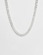 Asos Design Short Chunky Chain In Silver Tone