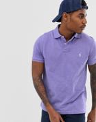 Polo Ralph Lauren Player Logo Pique Polo Custom Regular Fit In Lilac Marl