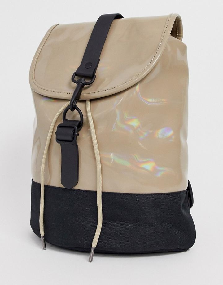 Rains Holographic Drawstring Backpack