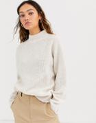 Weekday Claudia Sweater In White Melange