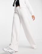 Guess Scuba Wide Leg Pants In Cream - Part Of A Set-white