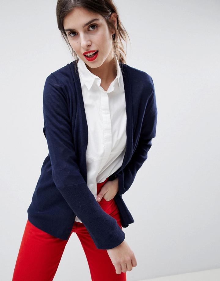 Esprit Edge To Edge Cardigan Light Weight - Navy