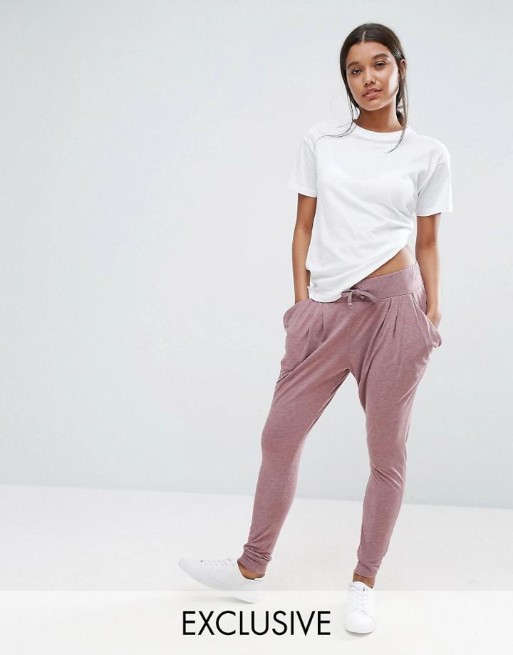 Nocozo Draped Pocket Joggers - Purple