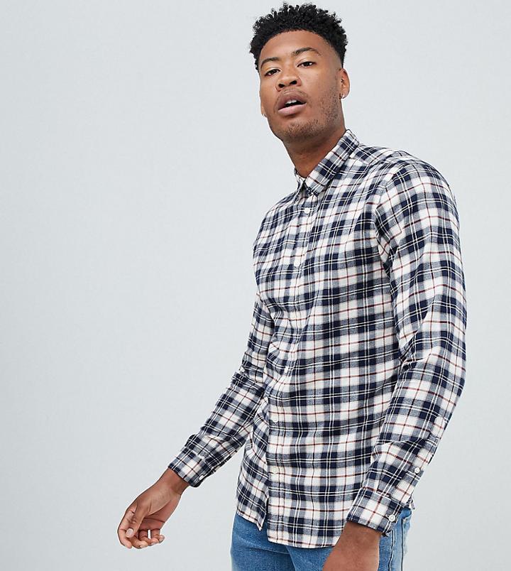 Selected Homme Check Shirt In Slim Fit - Navy