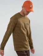 Brixton Longsleeve T-shirt With Stripes - Green