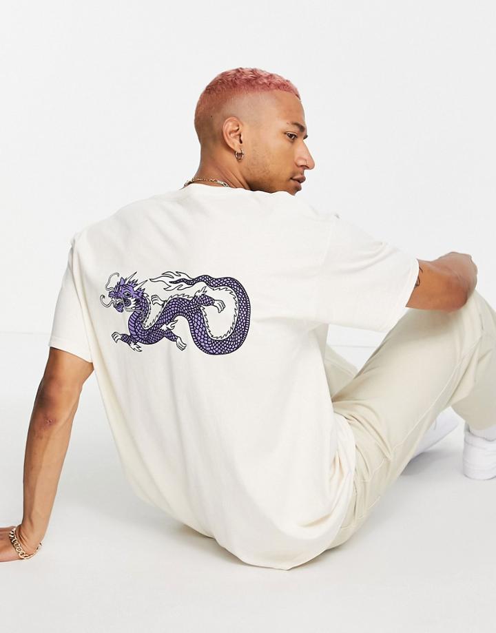 Hnr Ldn Dragon Back Print Oversized T-shirt-neutral