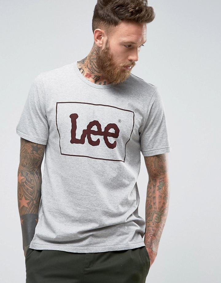 Lee Box Logo T-shirt - Gray