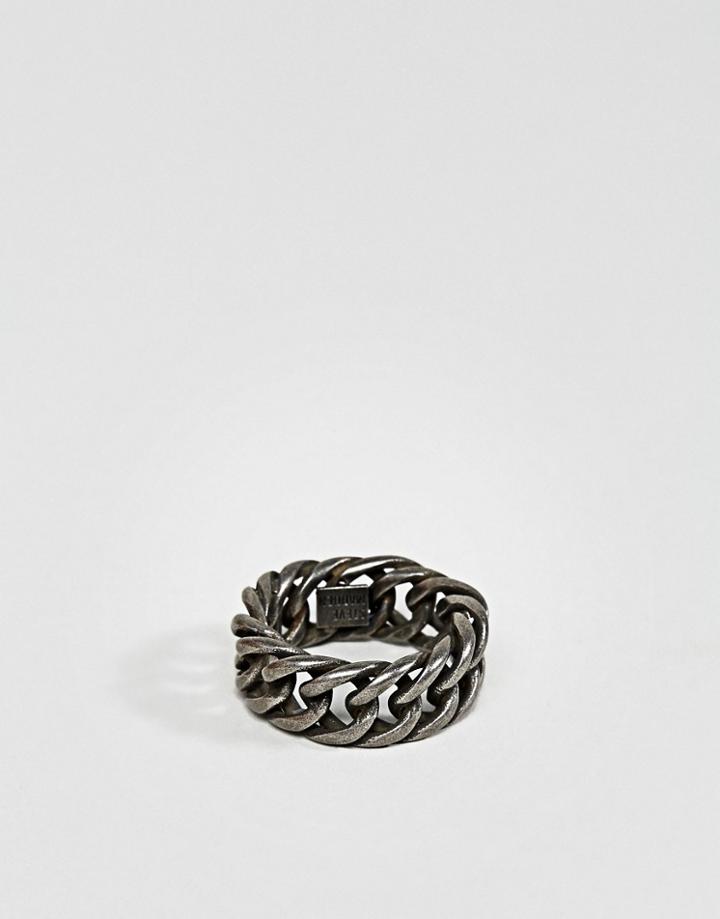 Steve Madden Curb Chain Ring - Silver