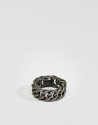 Steve Madden Curb Chain Ring - Silver