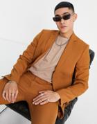 Bolongaro Trevor Concealed Placket Skinny Fit Suit Jacket-yellow