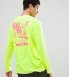 Puma Long Sleeve T-shirt With Graphic Print In Yellow Exclusive To Asos - Yellow