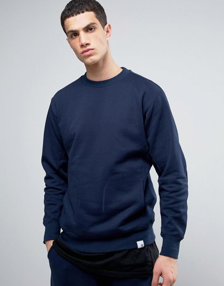 Adidas Originals X By O Sweatshirt In Navy Bq3080 - Navy