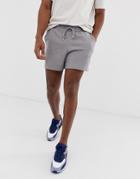 Asos Design Jersey Shorts In Shorter Length In Gray