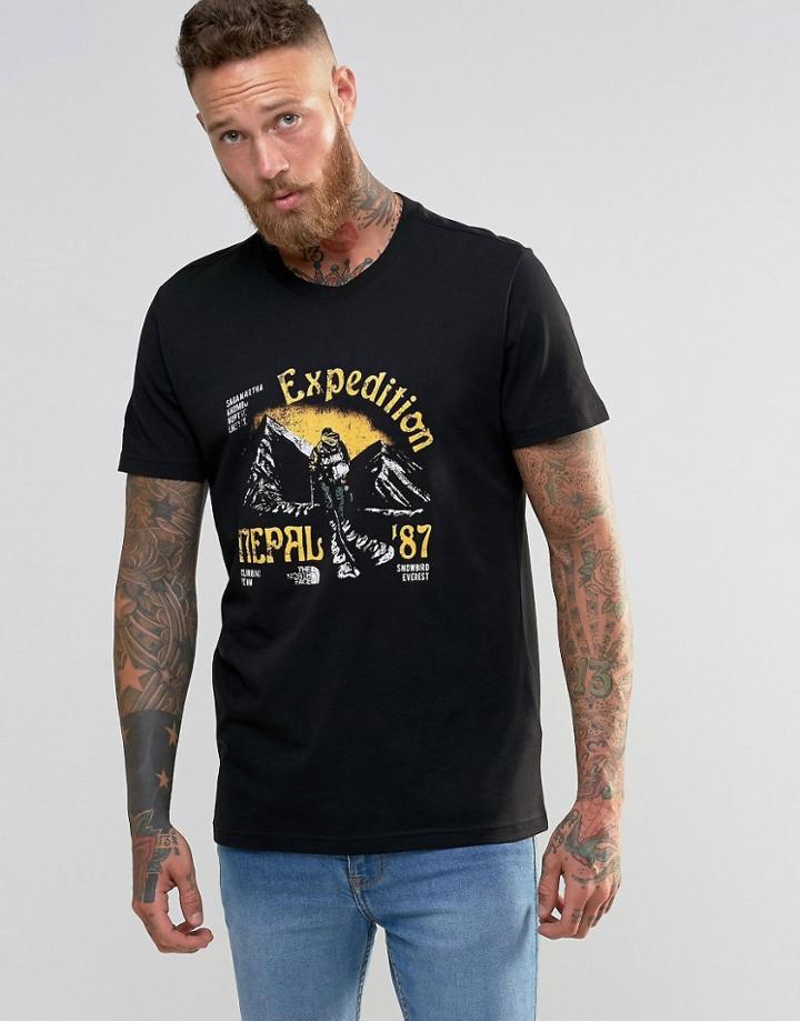 The North Face T-shirt With Expedition Print - Black