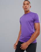 Asos 4505 T-shirt With Quick Dry In Purple - Purple