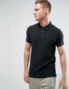 Selected Homme Popper Polo - Black