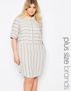 Junarose Striped Shirt Dress - Multi