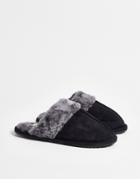 Truffle Collection Classic Mule Slippers In Black