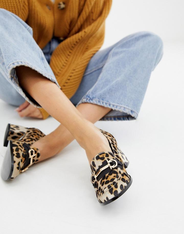 Asos Design Stirrup Heeled Loafers-multi