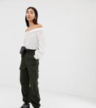 Weekday Cargo Pants In Khaki Green