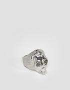 Mister Dead Serious Ring In Chrome - Silver