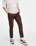 Topman Smart Skinny Sweatpants Pant In Brown