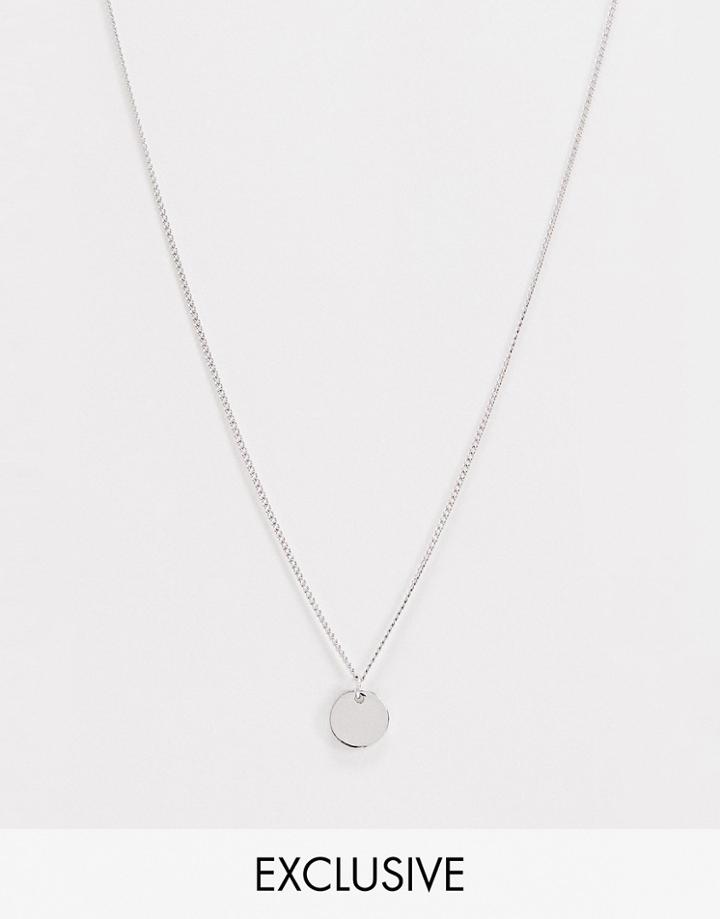 Designb Mini Medallion Necklace In Silver Exclusive To Asos - Silver