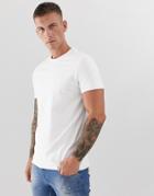 Asos Design Organic Heavyweight T-shirt With Crew Neck And Raw Edges In White