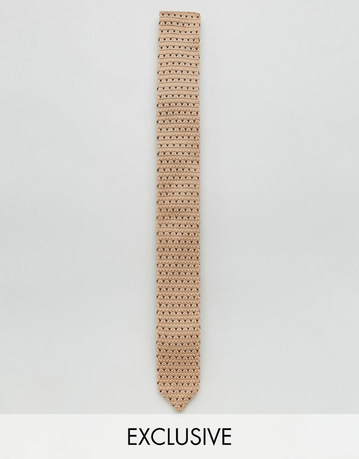 Noak Knitted Blade Tie - Tan