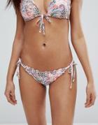 Butterfly By Matthew Williamson Paisley Print Tie Side Bikini Bottom - Multi