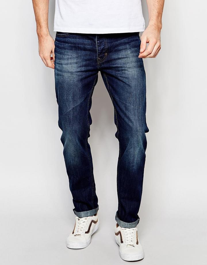 Threadbare Regular Fit Jeans In Mid Wash - Blue