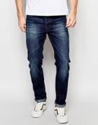 Threadbare Regular Fit Jeans In Mid Wash - Blue