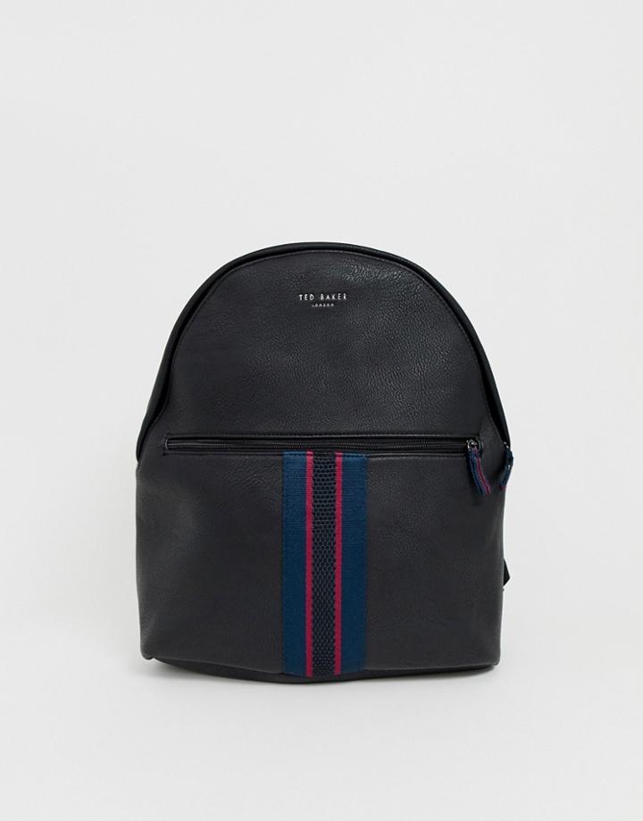 Ted Baker Standin Webbing Backpack In Black - Black