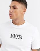 Asos Design Heavyweight T-shirt With Roman Numeral Print