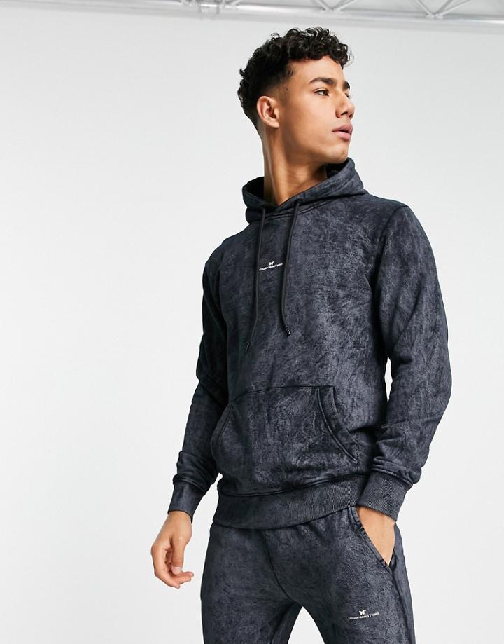 Good For Nothing Enzyme Washed Hoodie - Part Of A Set-gray