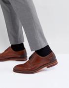 Ted Baker Gourduns Leather Brogue Shoes In Tan - Tan